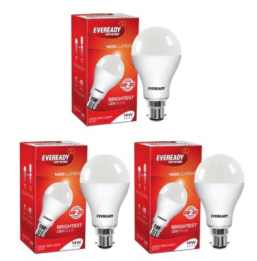 India Desire : Buy Eveready LED Bulb Combo 14W - 6500K Pack of 3 At Rs 328 From Pepperfry [MRP Rs 840]